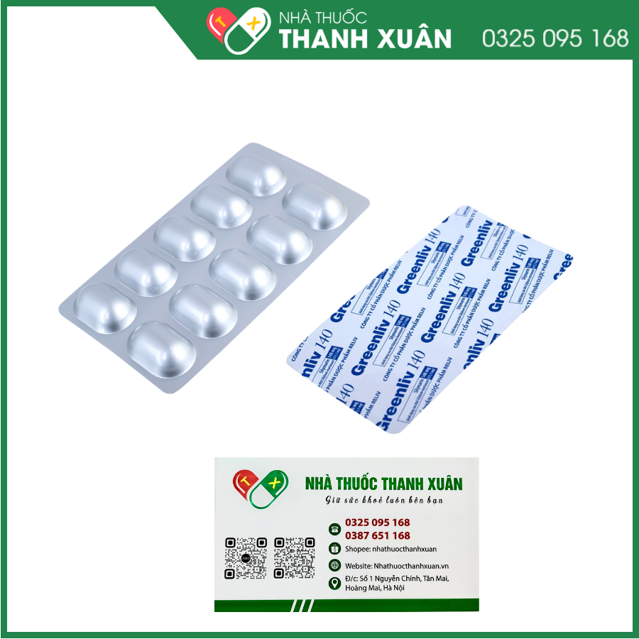 Greenliv 140 Reliv điều trị rối loạn tiêu hóa trong các bệnh về gan